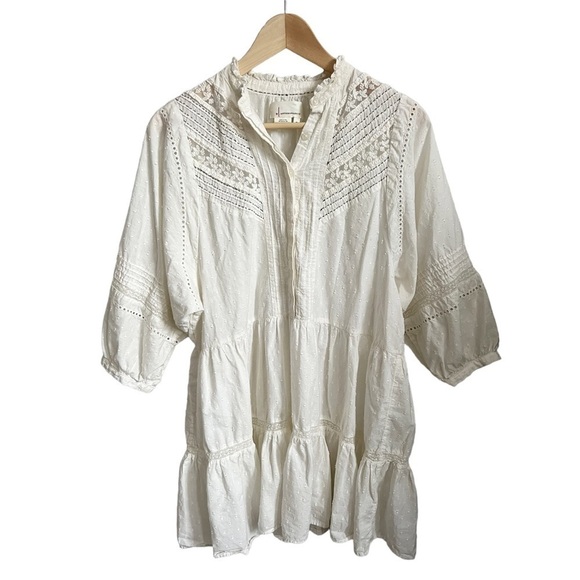 ANTHROPOLOGIE Vicenza Lace Babydoll Tunic Cottagecore Prariecore Romantic XS - Picture 4 of 11